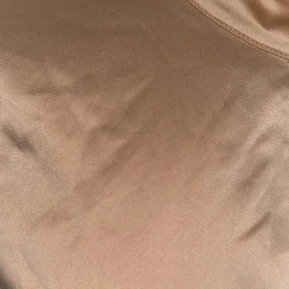 Badgley Mischka champagne satin blouse shirt top XS 2 Rent the runway repair - Picture 4 of 13